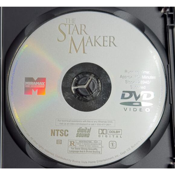 The Star Maker DVD (1995) Miramax – Academy Award Nominee Foreign Film, Rare OOP - Picture 6 of 7